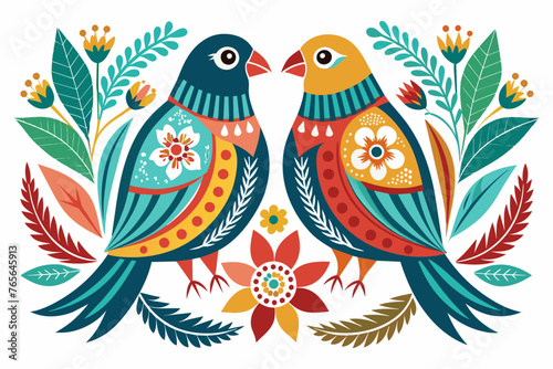 bird-couple-pattern-design-white-background.