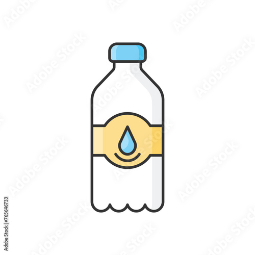 Color Line Mineral Water vector icon