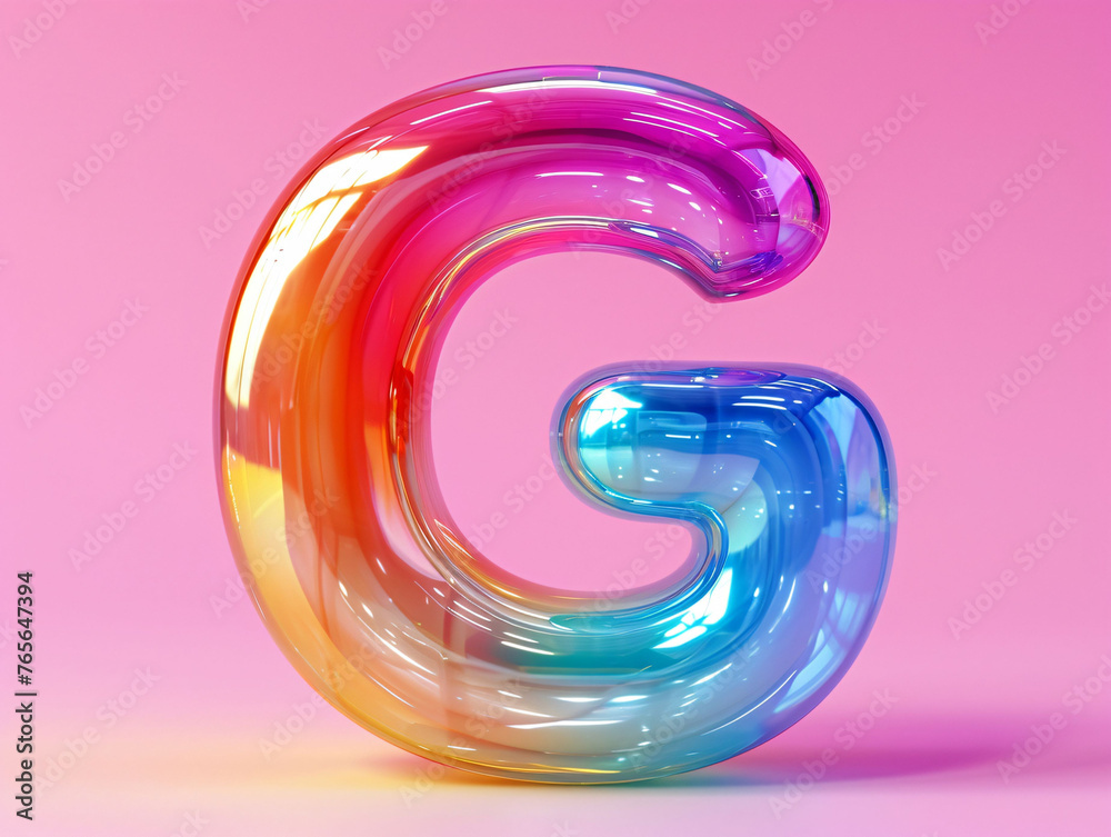 letter with 3D style