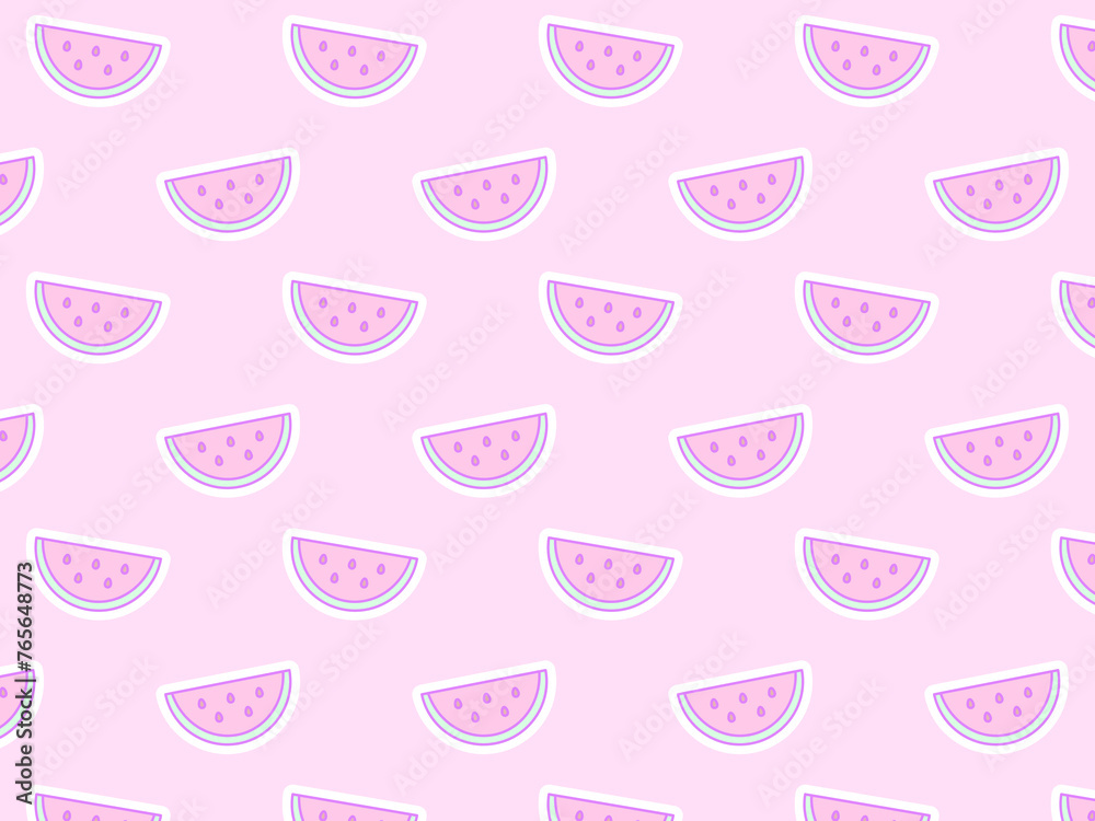 4:3 レトロな美味しいスイカパターン壁紙♪