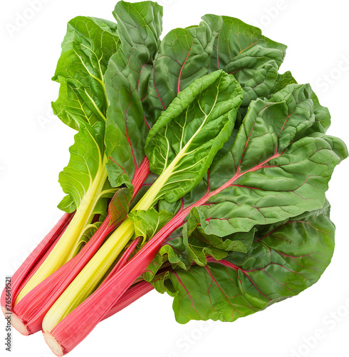 Swiss Chard, transparent background, isolated image, generative AI