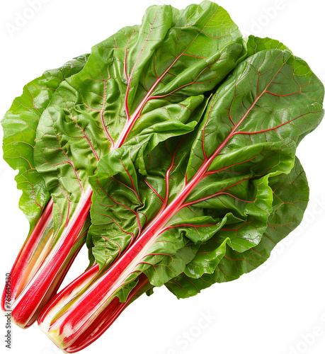 Swiss Chard, transparent background, isolated image, generative AI
