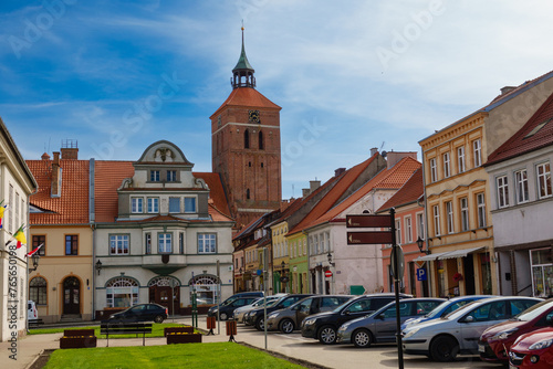 Fototapeta Naklejka Na Ścianę i Meble -  2023-04-21 Historic city center and town hall. Reszel. Poland.