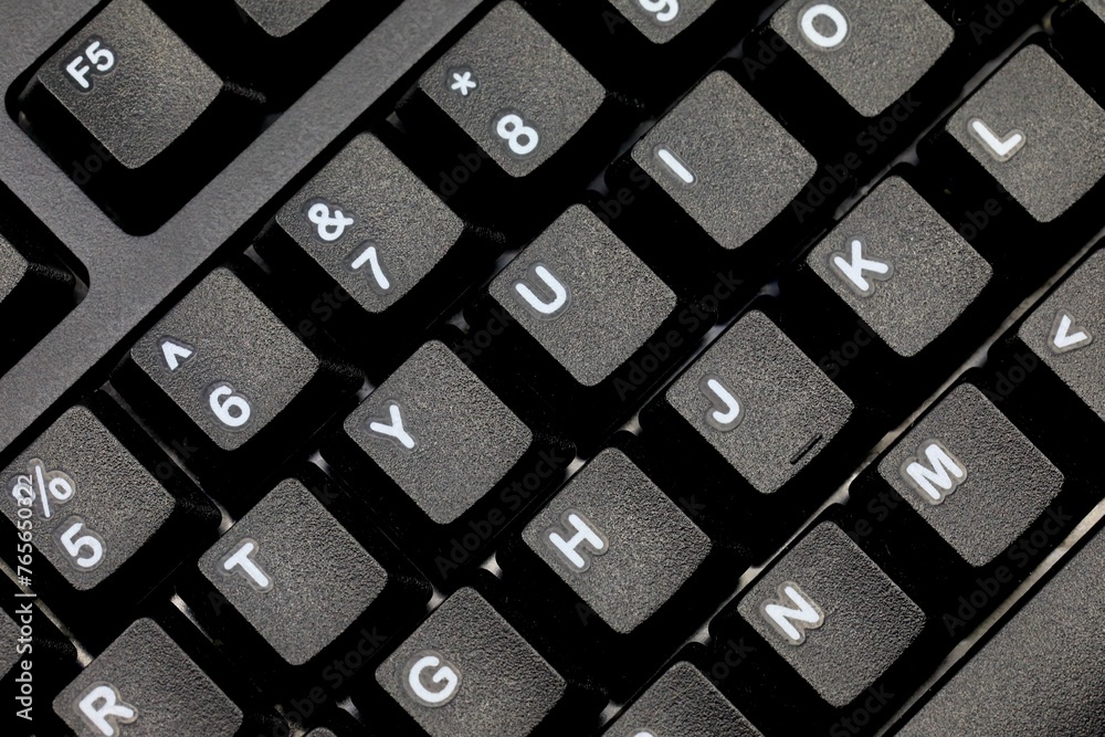 Keyboard from a PC, close-up view