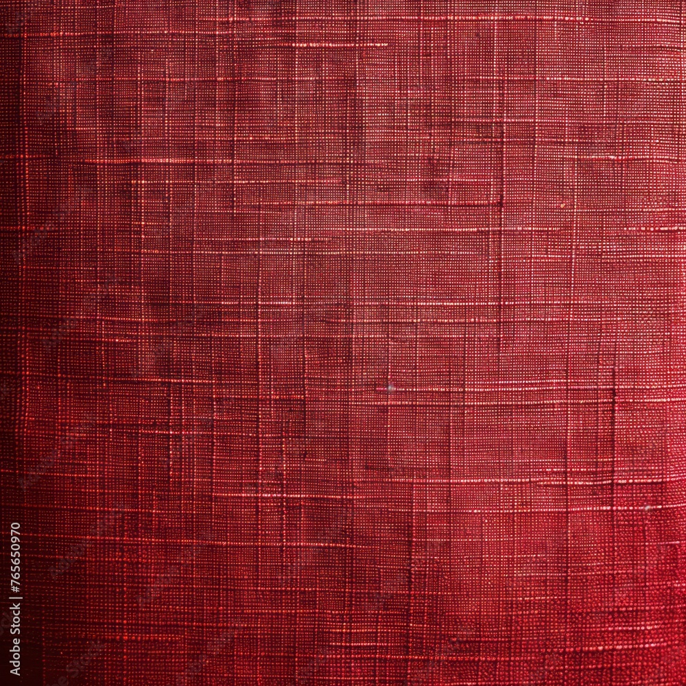 Fototapeta premium Red Canvas: Close-Up Texture of Vibrant Fabric