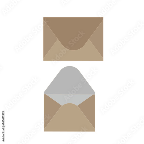 Simple Envelope dieline template, 3D Box (ID: 765653303)
