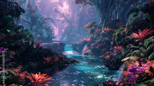 A River Flowing Through a Forest