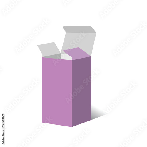 Syrup box Size 12x6x6 cm dieline template, vector design (ID: 765657147)