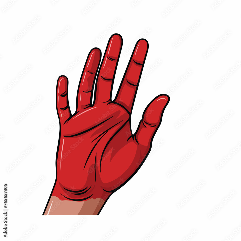 hand icon image flat vector illustration isolated w