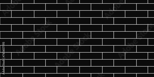 Black brick background texture. Black and white background wall brick 