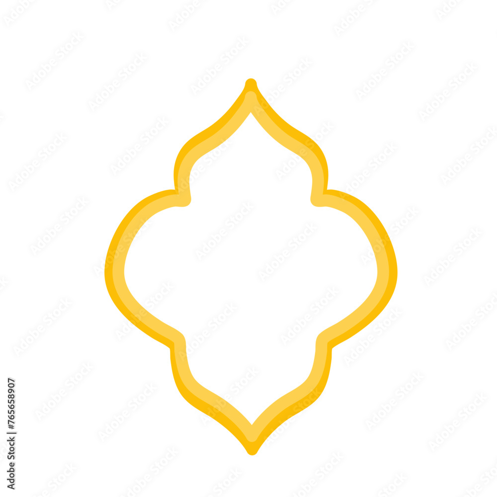 Gold islamic frame arch