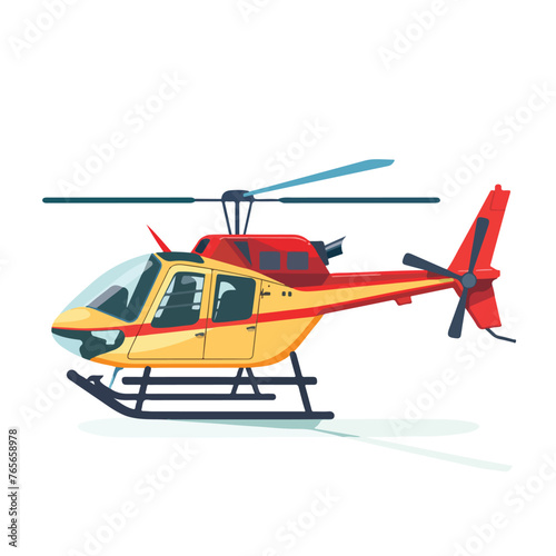 Helicopter aircraft vehicle symbol flat flat vector