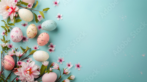 border background with copy space about Easter 