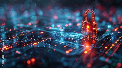 Lock Securing Computer Circuit