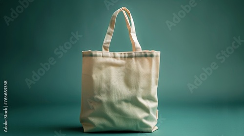 White Bag on Green Table