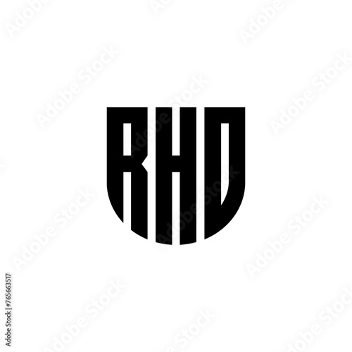 RHO letter logo design with white background in illustrator, cube logo, vector logo, modern alphabet font overlap style. calligraphy designs for logo, Poster, Invitation, etc.