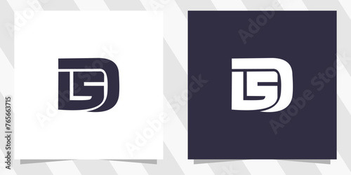 letter ds sd logo design photo