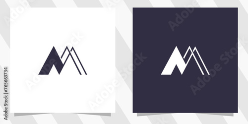 letter m logo design vector
