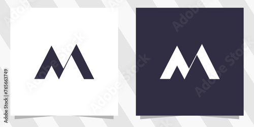 letter m logo design vector