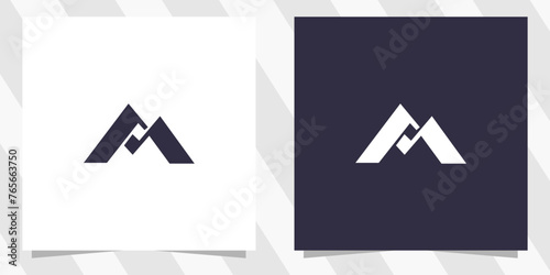 letter m logo design vector