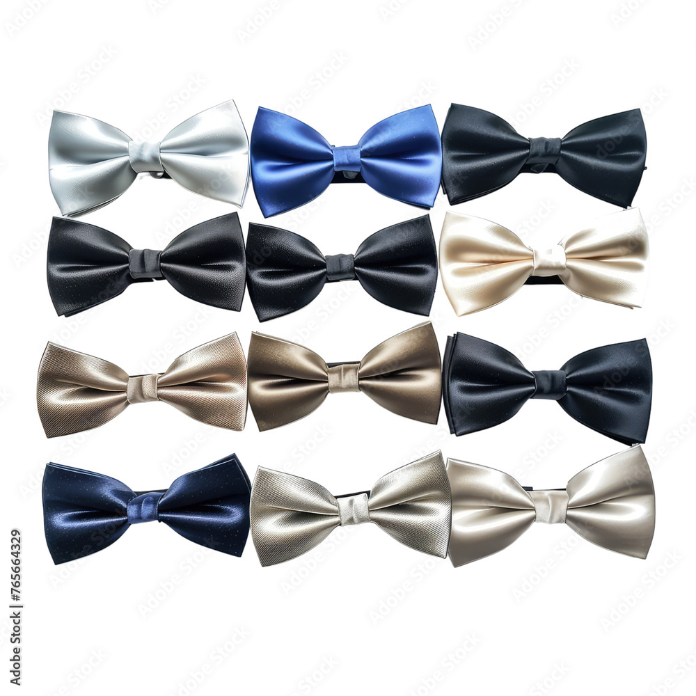 Bow ties isolated on transparent background Bow ties isolated on transparent background