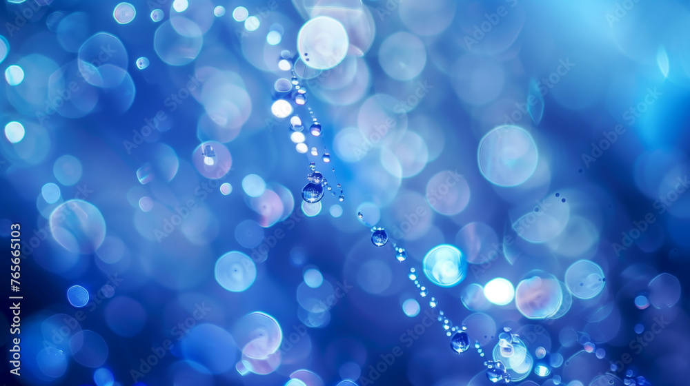 blue water drops, abstract blue background, blue glitter, shiny background with blurred bokeh blue water drops, abstract blue background, blue glitter, shiny background with blurred bokeh