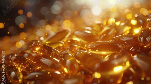 Close Up of Yellow Glass Beads