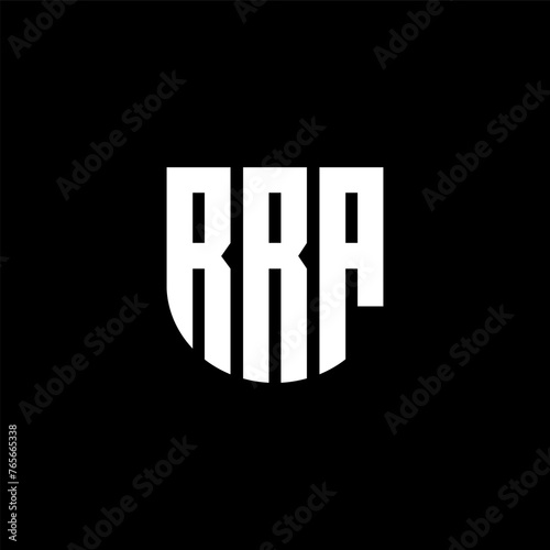 RRA letter logo design with black background in illustrator, cube logo, vector logo, modern alphabet font overlap style. calligraphy designs for logo, Poster, Invitation, etc. photo