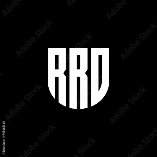 RRO letter logo design with black background in illustrator, cube logo, vector logo, modern alphabet font overlap style. calligraphy designs for logo, Poster, Invitation, etc.
