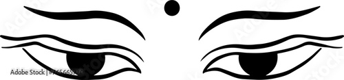 Buddha head silhouette