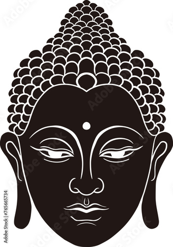 Buddha head silhouette
