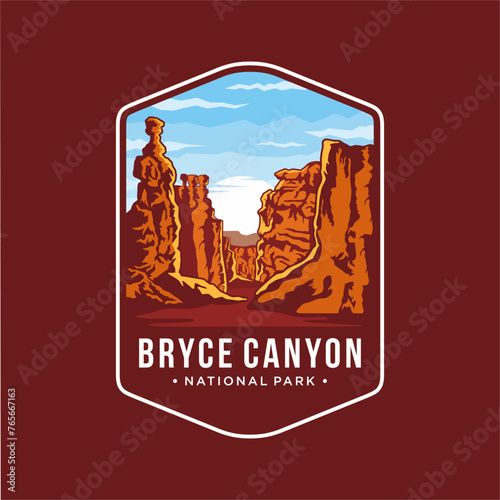 Bryce Canyon National Park Emblem logo patch logo illustration photo