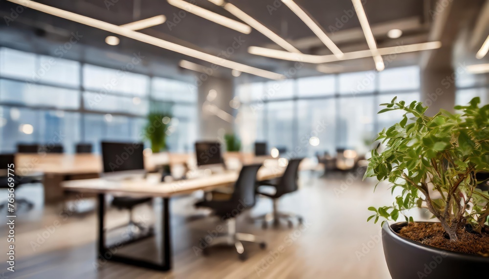 Blurring the Background in a Modern Office Interior Blurring the Background in a Modern Office Interior