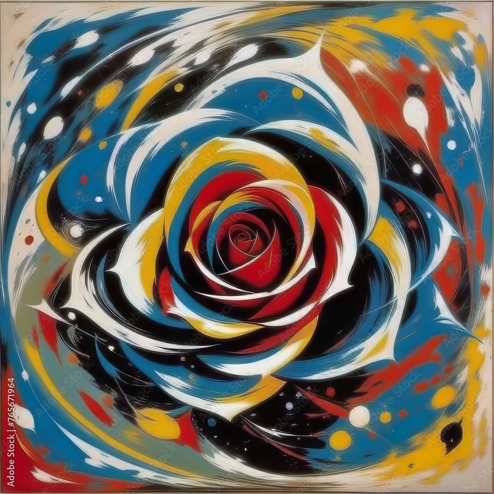 abstract colorful rose background painting abstract colorful rose background painting
