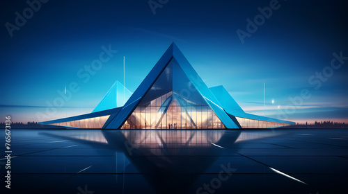 Modern polygonal building exterior design