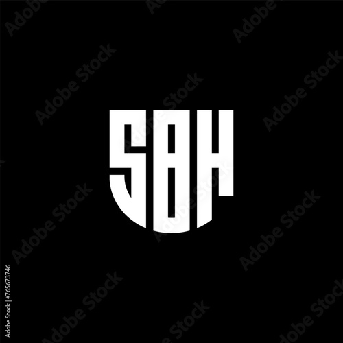SBH letter logo design in illustration. Vector logo, calligraphy designs for logo, Poster, Invitation, etc.