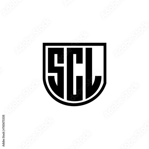 SCL letter logo design in illustration. Vector logo, calligraphy designs for logo, Poster, Invitation, etc. photo