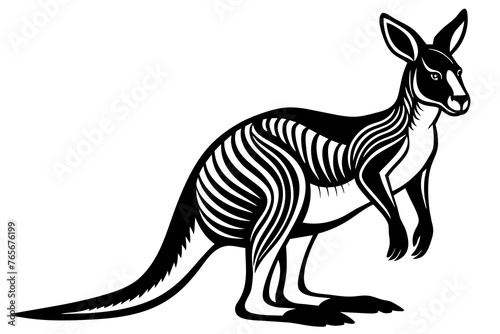 Kangaroo silhouette  vector art illustration