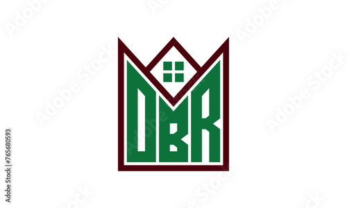 OBR initial letter builders real estate logo design vector. construction, housing, home marker, property, building, apartment, flat, compartment, business, corporate, house rent, rental, commercial