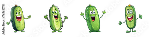 Various peas showcasing a range of expressions, from smiling to frowning