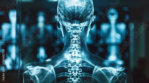 Human body X-ray of medical anatomy isolated photo