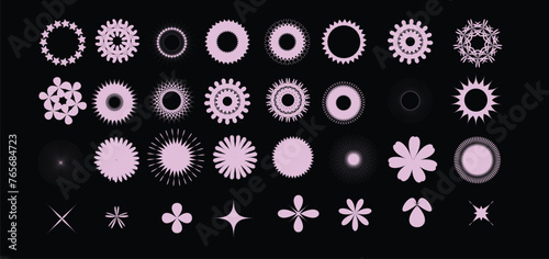 graphic assets geometric flat shapes