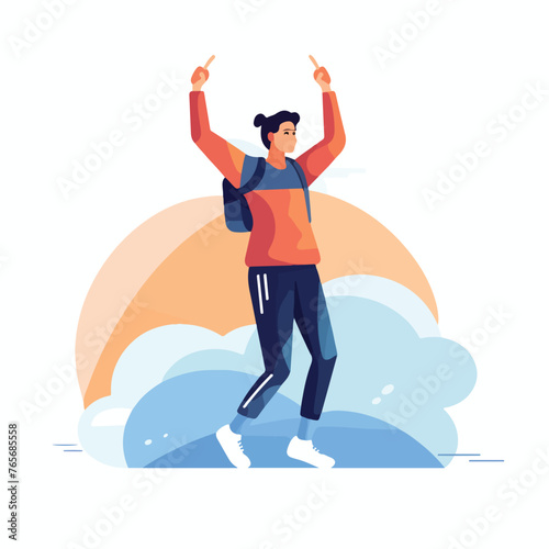 person like sport flat vector illustration isolated