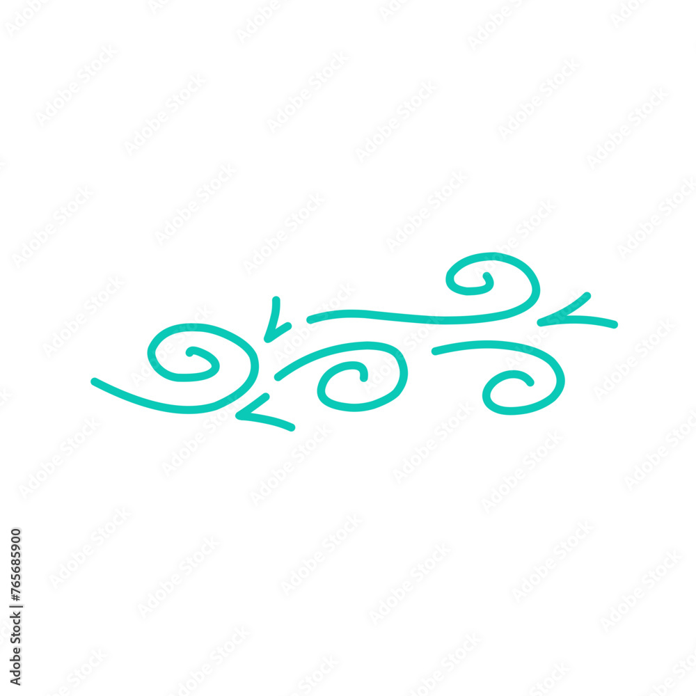 Doodle wind moving line Doodle wind moving line