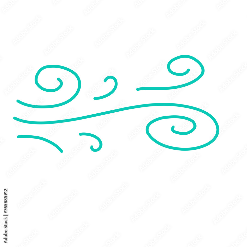Doodle wind moving line Doodle wind moving line