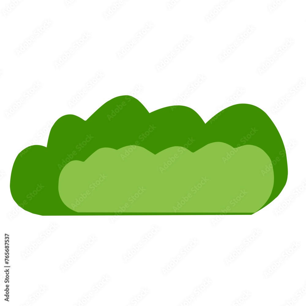 Vector bush green grass ,Simple flat illustration isolated on white background. Vector bush green grass ,Simple flat illustration isolated on white background.