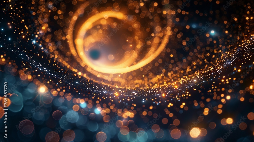 Twinkling helixes of light create a hypnotic dance