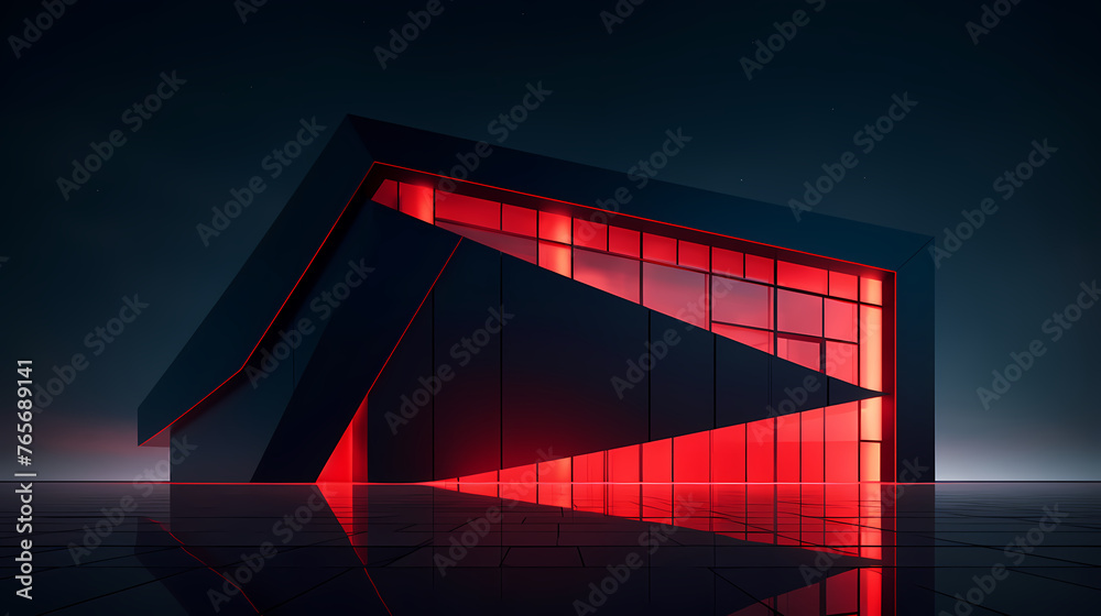 Abstract polygonal building exterior design, conceptual architectural design Abstract polygonal building exterior design, conceptual architectural design