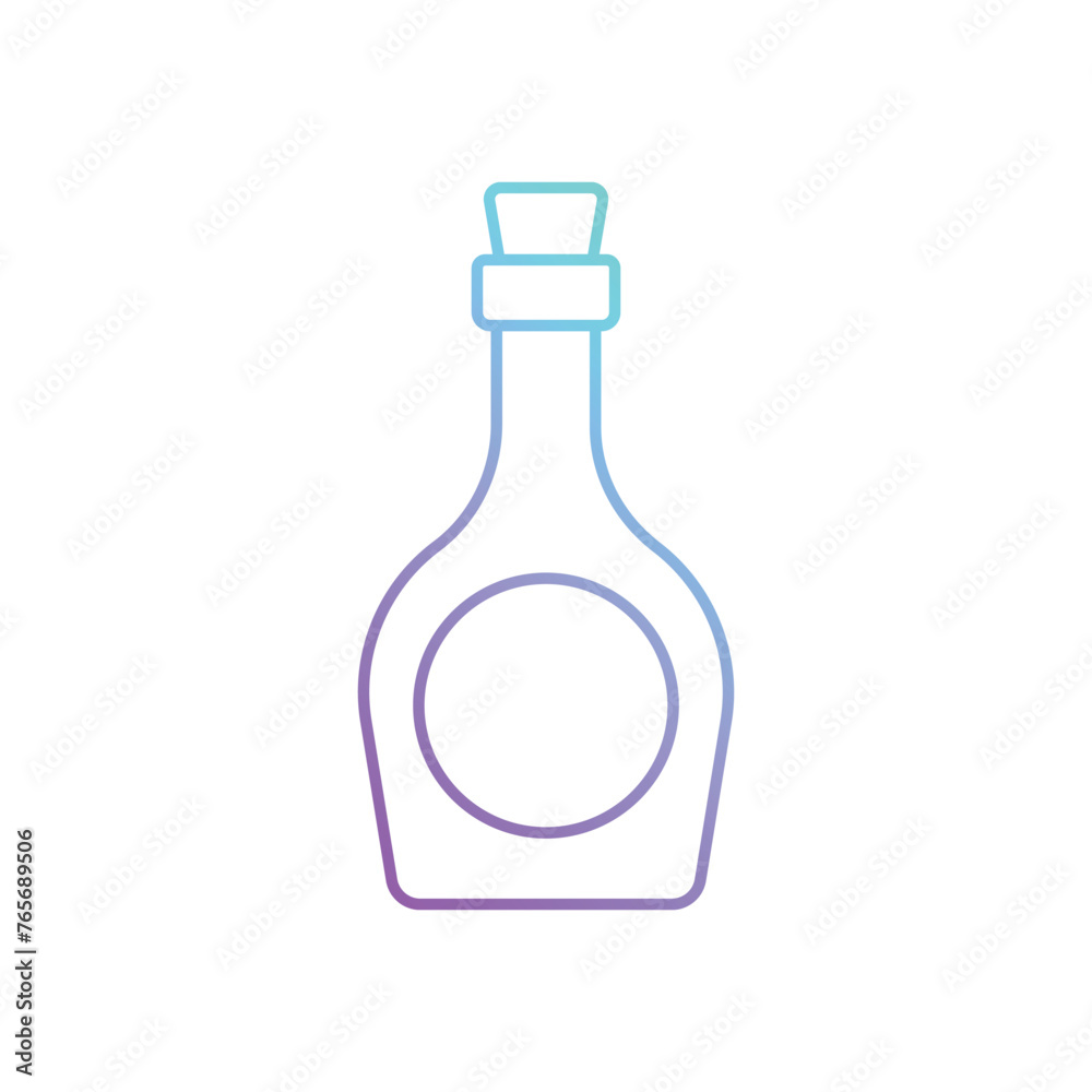 Gradient Line Rum vector icon