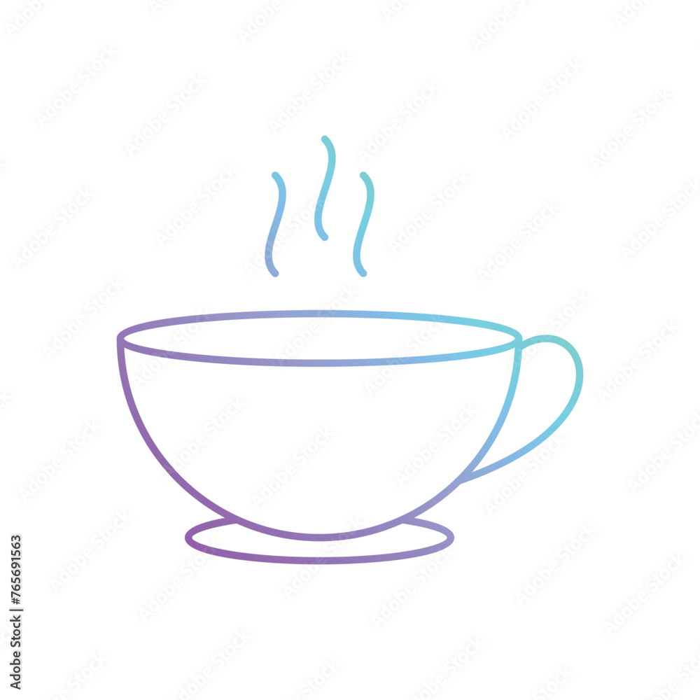 Gradient Line Tea vector icon Gradient Line Tea vector icon